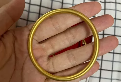 50克实心黄金手镯有多粗