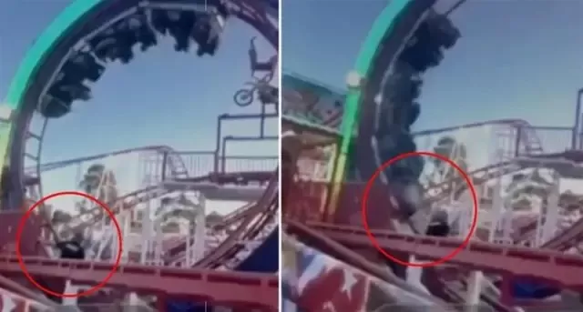 震惊 女子为捡手机爬过山车轨道被撞飞至9米高空 生命垂危