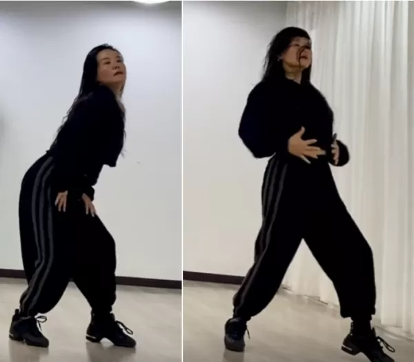 47岁龚琳娜室内大秀热舞 扭腰摆臀超卖力