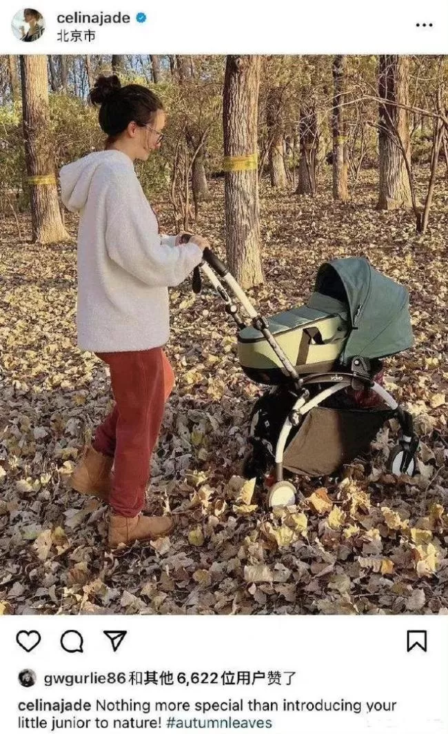 首次曝光 韩庚和卢靖姗的女儿叫Junior