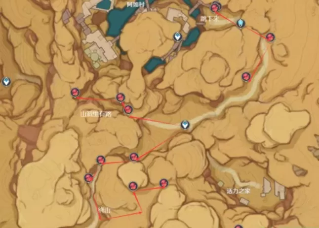原神赤念果位置大全 赤念果采集路线分布图