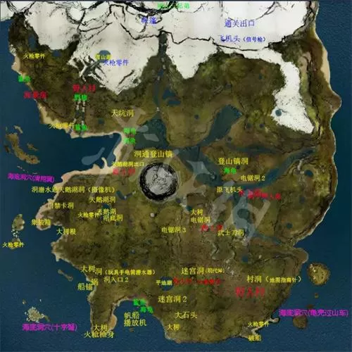 森林游戏各个山洞详细地图