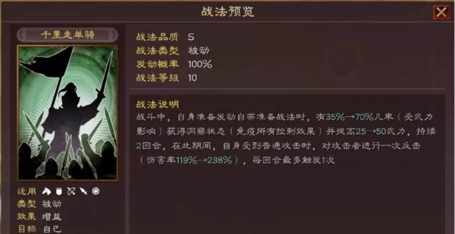 三国志战略版千里走单骑战法怎么样